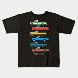 Six Trucks Kids T-Shirt